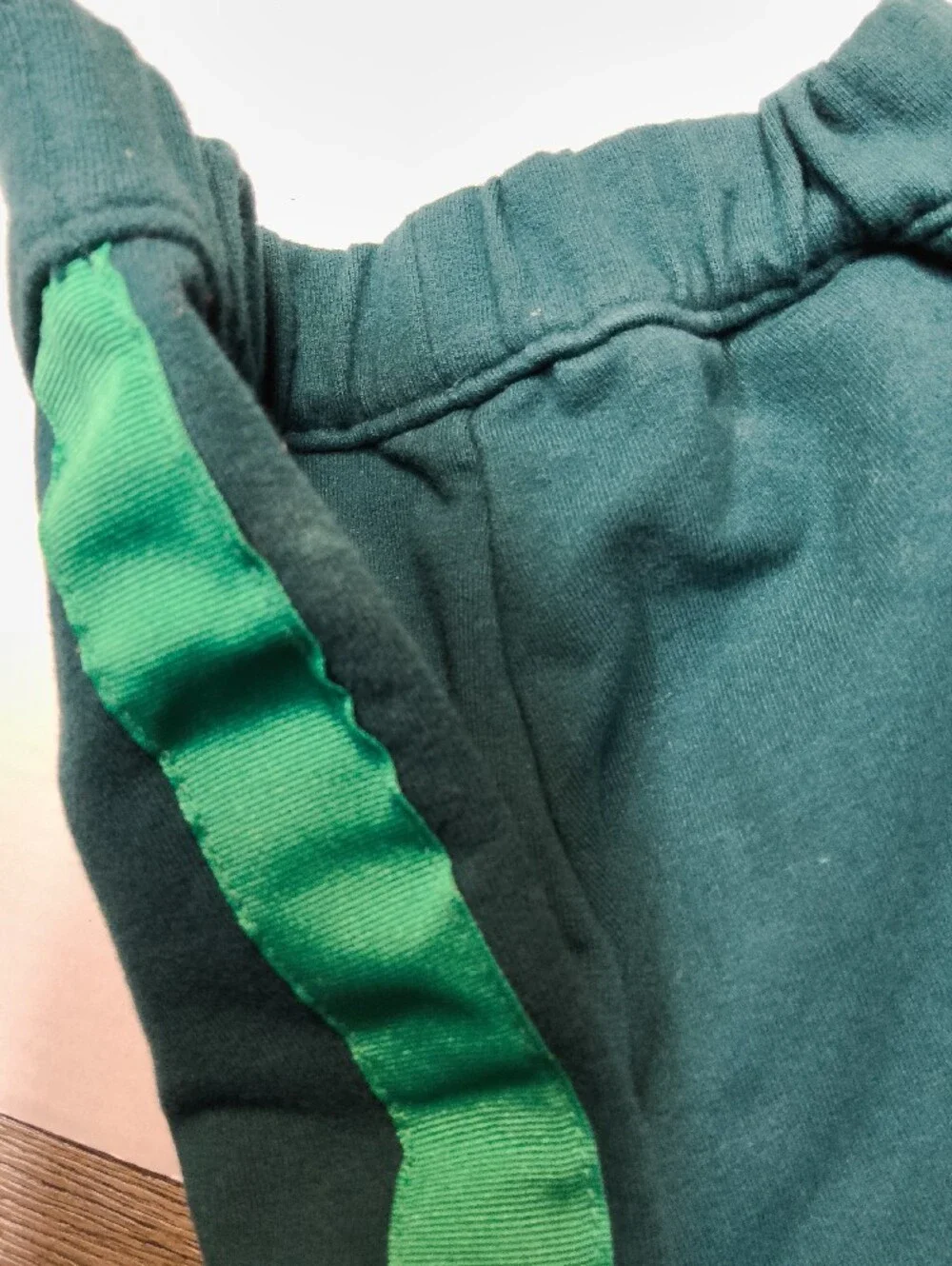 Nwot Janie And Jack Baby Size 3/6 Months Green Athletic Pants with Side Stripe